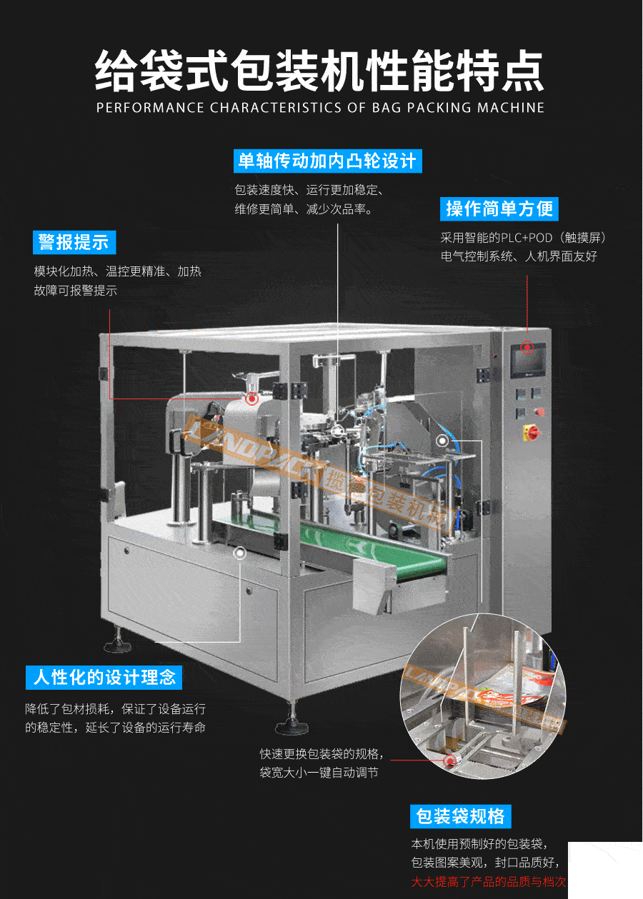 全自動液體水透明四邊袋包裝機