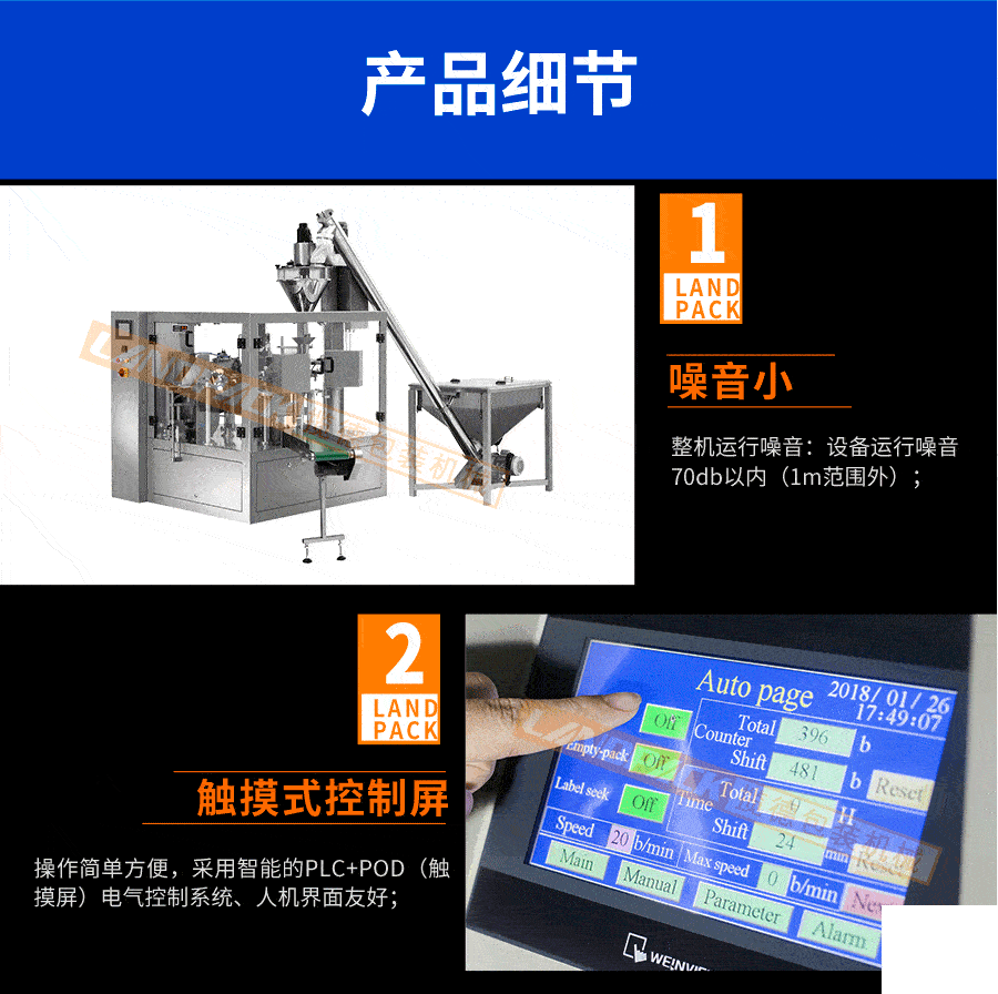 全自動(dòng)食品粉末給袋包裝機(jī)